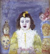 James Ensor The Girl with Masks Norge oil painting reproduction